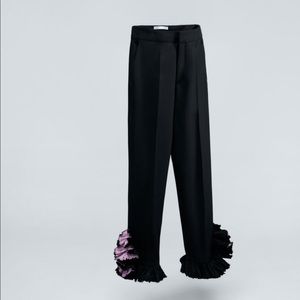Zara Ruffled hem Pants